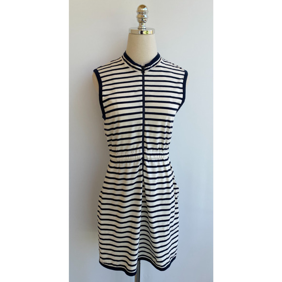 NWT Kule Sz M Blue White Striped White Cotton Tank Dress - Picture 1 of 9